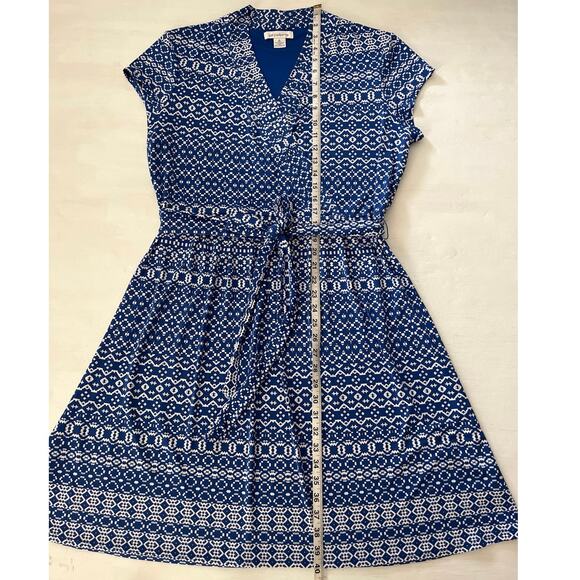 Liz Claiborne Faux Wrap Dress Womens Size XL Tie Waist Feminine Church Work - Picture 11 of 15